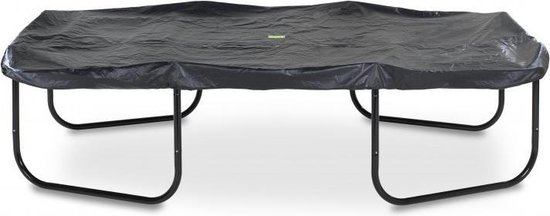 Zwarte trampoline afdekhoes voor een rechthoekige trampoline van 275x458cm.