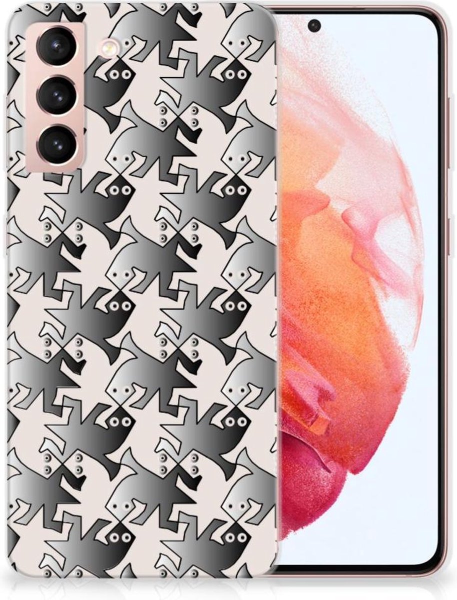 Samsung Galaxy S21 TPU Hoesje Salamander Grey