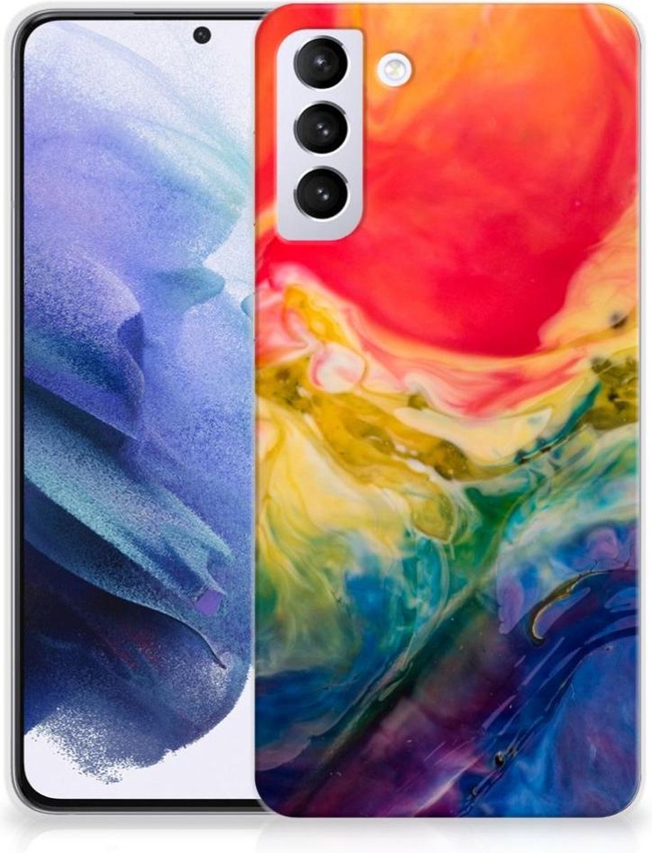 Hoesje maken Samsung Galaxy S21 Plus Watercolor Dark
