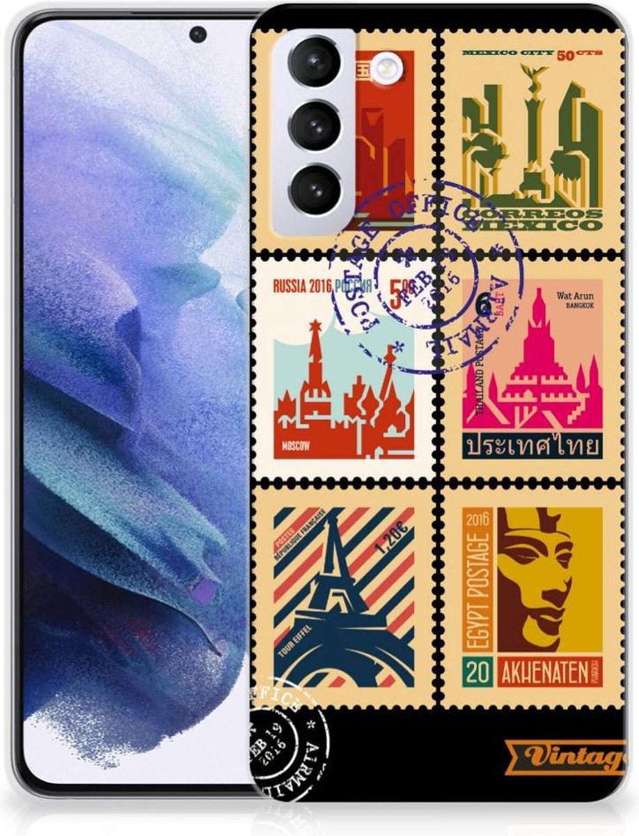 Samsung Galaxy S21 Plus Siliconen Back Cover Postzegels
