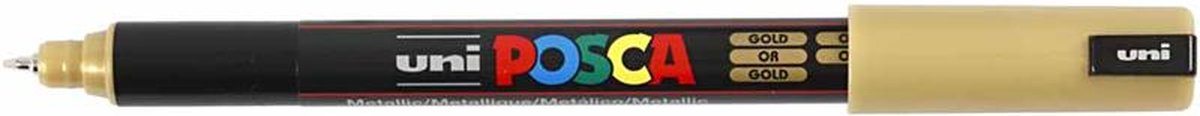 Posca Marker, afm PC-1MR, lijndikte 0,7 mm, extra-fijn, goud, 1 stuk