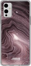 6F hoesje - geschikt voor OnePlus 9 -  Transparant TPU Case - Purple Marble #ffffff