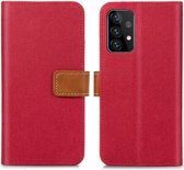iMoshion Luxe Canvas Booktype Samsung Galaxy A52(s) (5G/4G) hoesje - Rood