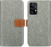 iMoshion Luxe Canvas Booktype Samsung Galaxy A52(s) (5G/4G) hoesje - Grijs
