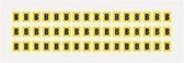 Letter stickers geel/zwart teksthoogte: 8 mm letter B