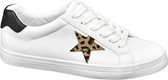 Graceland Dames Witte sneaker panterprint – Maat 36