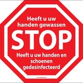 Vloersticker 'Heeft u uw handen gewassen, stop', 150 mm