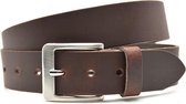 Timbelt - Herenriem - 4 CM - 100% Leder - Modelnummer 443 - bruin