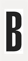 Letter stickers alfabet - 20 kaarten - zwart wit teksthoogte 150 mm Letter B