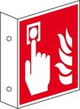 Haaks bord brandmelder pictogram 200 x 200 mm