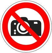 Verboden foto's te maken sticker - ISO 7010 - P029 200 mm