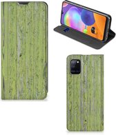 Telefoon Hoesje Geschikt voor Samsung Galaxy A31 Wallet Case Green Wood