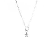Jewelryz | Ketting Mini ster | 925 zilver met Swarovski | Halsketting Dames Sterling Zilver | 50 cm