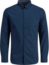 Jack & Jones - Jprblapiping Shirt L/s 12180161 Navy Blazer/slim Fit