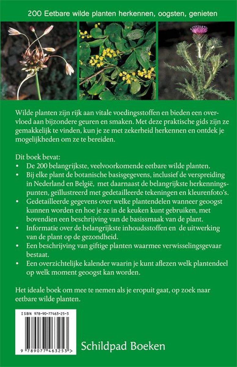 Eetbare wilde planten, 200 soorten herkennen en gebruiken - back cover