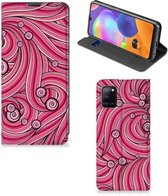 GSM Hoesje Geschikt voor Samsung Galaxy A31 Foto Hoesje ontwerpen Swirl Pink