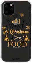 Casetastic Apple iPhone 11 Pro Hoesje - Softcover Hoesje met Design - All I Want For Christmas Is Food Print