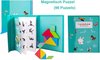 Afbeelding van het spelletje Montessori Houten Speelgoed Puzzel - Educatief Magnetisch Puzzel voor Peuters – (96 Puzzels) – Puzzelboek / Magneetboek / Vormenpuzzel – Groen / Montessori Houten Puzzel met Oplossing / IQ educatief speelgoed cadeau voor kinderen / Tangram Puzzelboek