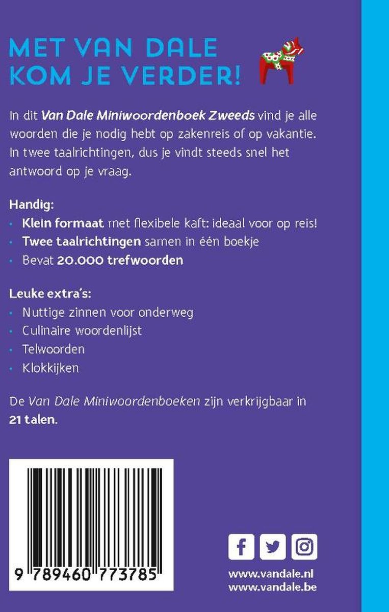 Van Dale Miniwoordenboek Zweeds | 9789460773785 | Boeken | bol.com