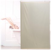 Relaxdays Douche rolgordijn beige - douchegordijn - gordijn badkamer - waterafstotend - 100x240cm