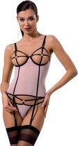 Passion woman - erotisch korset - korset erotisch - korset vrouwen - spannend korset  - roze - string - 75% polyester - L|XL