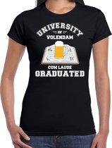Studenten carnaval t-shirt zwart university of Volendam voor dames L
