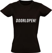 Doorlopen Dames t-shirt | rot op | loop door | marathon | hardloper | grappig | cadeau | Zwart