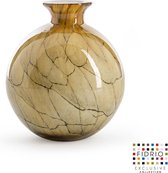 Design vaas Bolvase With Neck - Fidrio DESERT - glas, mondgeblazen bloemenvaas - diameter 19 cm