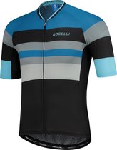 Rogelli Wielershirt KM Peak Zwart/Blauw L