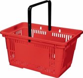 Winkelmandje 28 liter - rood - 1 handvat