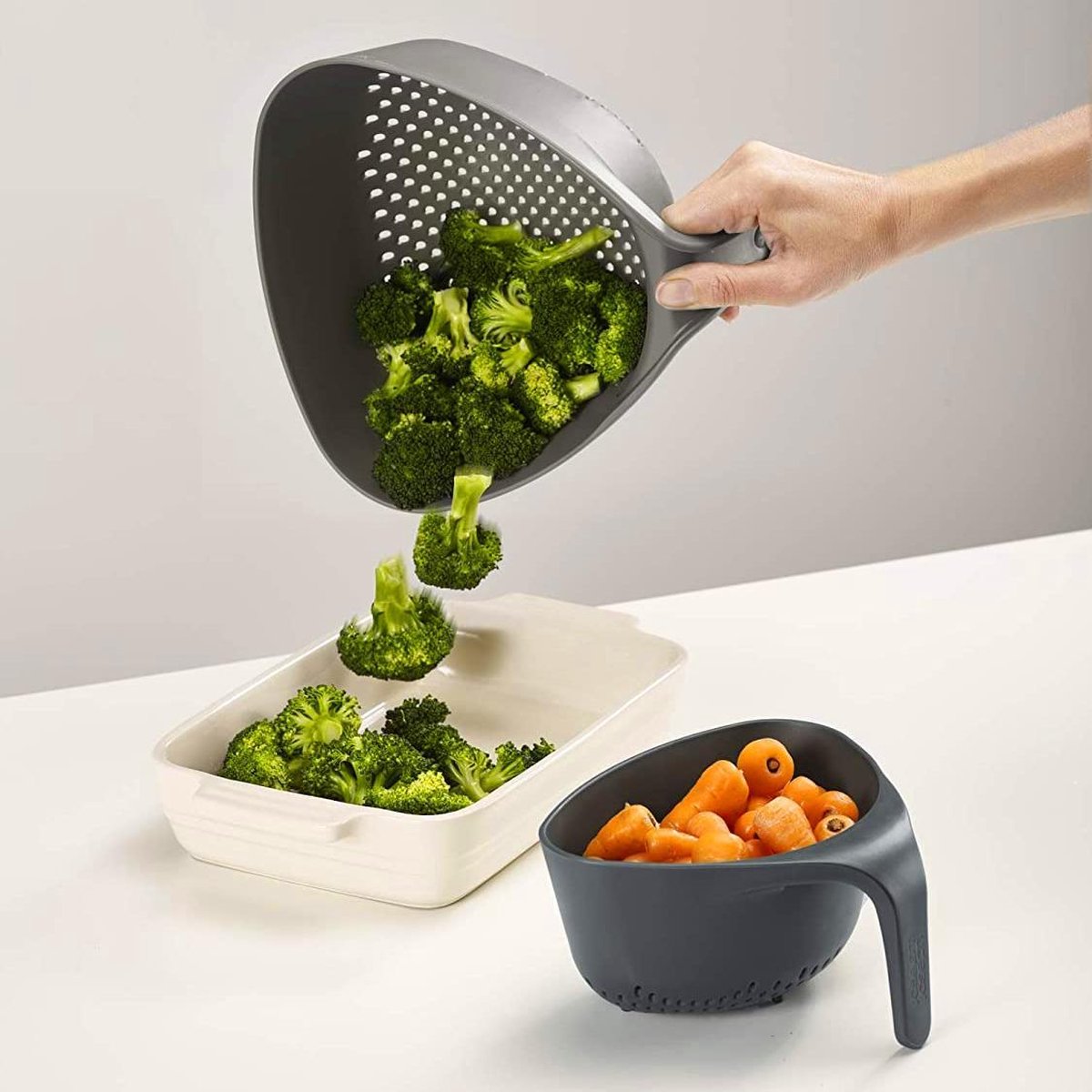 Joseph Joseph Nest Colanders Vergiet Grijs - 2 Delig