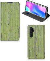 Telefoon Hoesje Xiaomi Mi Note 10 Lite Wallet Case Green Wood