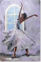 Schilderij - Ballet in paars