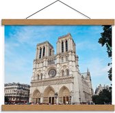 Schoolplaat – Notre-Dame in Parijs - 40x30cm Foto op Textielposter (Wanddecoratie op Schoolplaat)