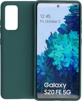 Samsung Galaxy S20 FE Hoesje Fashion Backcover Telefoonhoesje Donker Groen