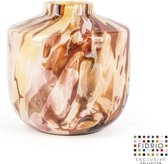 Design vaas Nova - Fidrio EARTH - glas, mondgeblazen bloemenvaas - hoogte 23 cm