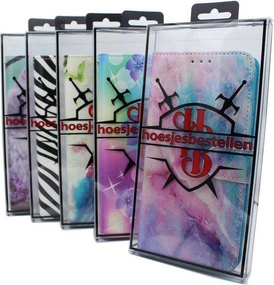 Coque Samsung Galaxy S21 Plus avec impression - Étui portefeuille - Porte-cartes et languette magnétique - Fleurs et papillons et Protecteurs d'écran en Verres