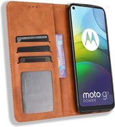 Motorola Moto G9 Power Hoesje Vintage Portemonnee Book Case Bruin