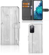 Telefoonhoesje Samsung Galaxy S20FE Smartphonehoesje met naam White Wood