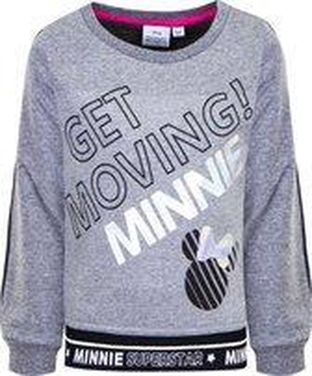 Minnie Mouse - Longsleeve - Grijs - 98cm - 3 jaar