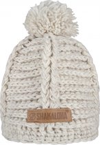 Shakaloha Gebreide Wollen Muts Heren & Dames Beanie Hat van schapenwol met polyester fleece voering - Baron Beanie Beige Unisex - One Size Wintermuts.