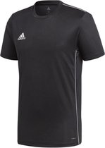 Adidas Core 18  Sportshirt Heren - Black/White - Maat XS