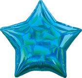 Amscan Folieballon Holografische Ster 45 Cm Blauw