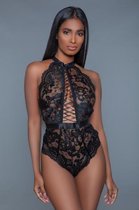 Bundle - Be Wicked - Margot Kanten String Body - Zwart XL met glijmiddel