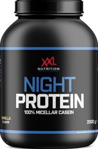 XXL Nutrition - Night Protein - Caseïne Eiwitpoeder, Proteïne poeder, Eiwitshake, Proteine Shake - Chocolade - 2000 gram