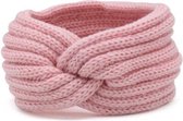 Hoofdband Winter Knot|Roze|Gebreide haarband