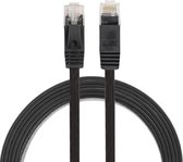 1.8m CAT6 Ultra dunne Flat Ethernet netwerk LAN kabel (1000Mbps) - Zwart