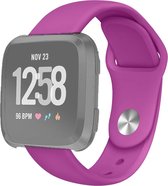 By Qubix - Fitbit Versa 1 / 2 & Lite siliconen bandje (small) - Paars - Fitbit versa bandjes