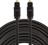 ETK Digital Toslink Optical kabel 15 meter / audio male to male / Optische kabel PVC series - zwart