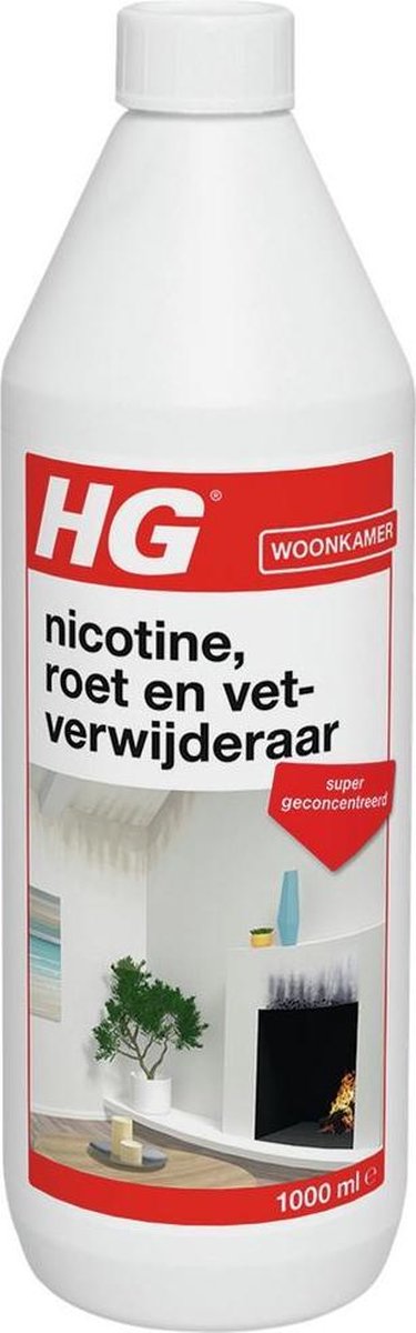 HG professionele nicotine, roet en vetverwijderaar - 1L - veilige reiniger  | bol.com